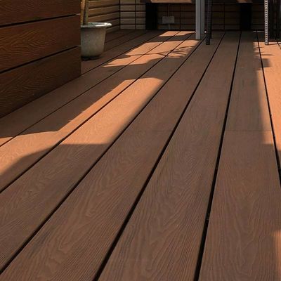 Un bon prix. 3D bois plastique composite revêtement de terrasse de terrasse en plastique extérieur planches de terrasse WPC en ligne