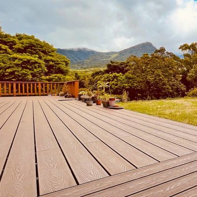 Un bon prix. Decking composite WPC 3D robuste, profil creux léger avec trous carrés en ligne