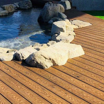 Un bon prix. Patio 3D composite Decking Commercial WPC Profils de terrasses creuses en ligne