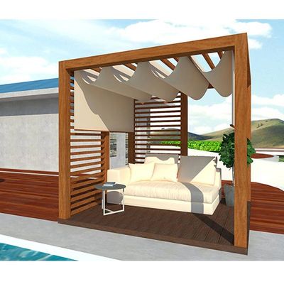 Un bon prix. Pergola en bois plastique composite sur mesure Pergola légère en ligne